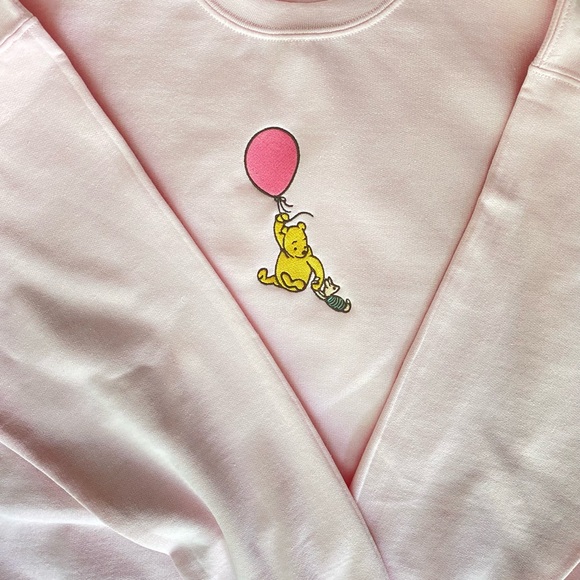 Winnie the Pooh Balloon Winter Embroidered Sweatshirt - Picture 3 of 3